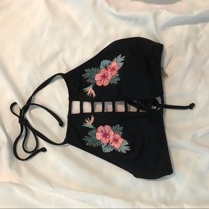 Victoria’s Secret Black Halter Bikini Top